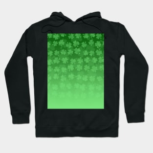 St Patrick's Day Shamrocks clovers green bright vibrant ombre fun festive celebration pattern Hoodie